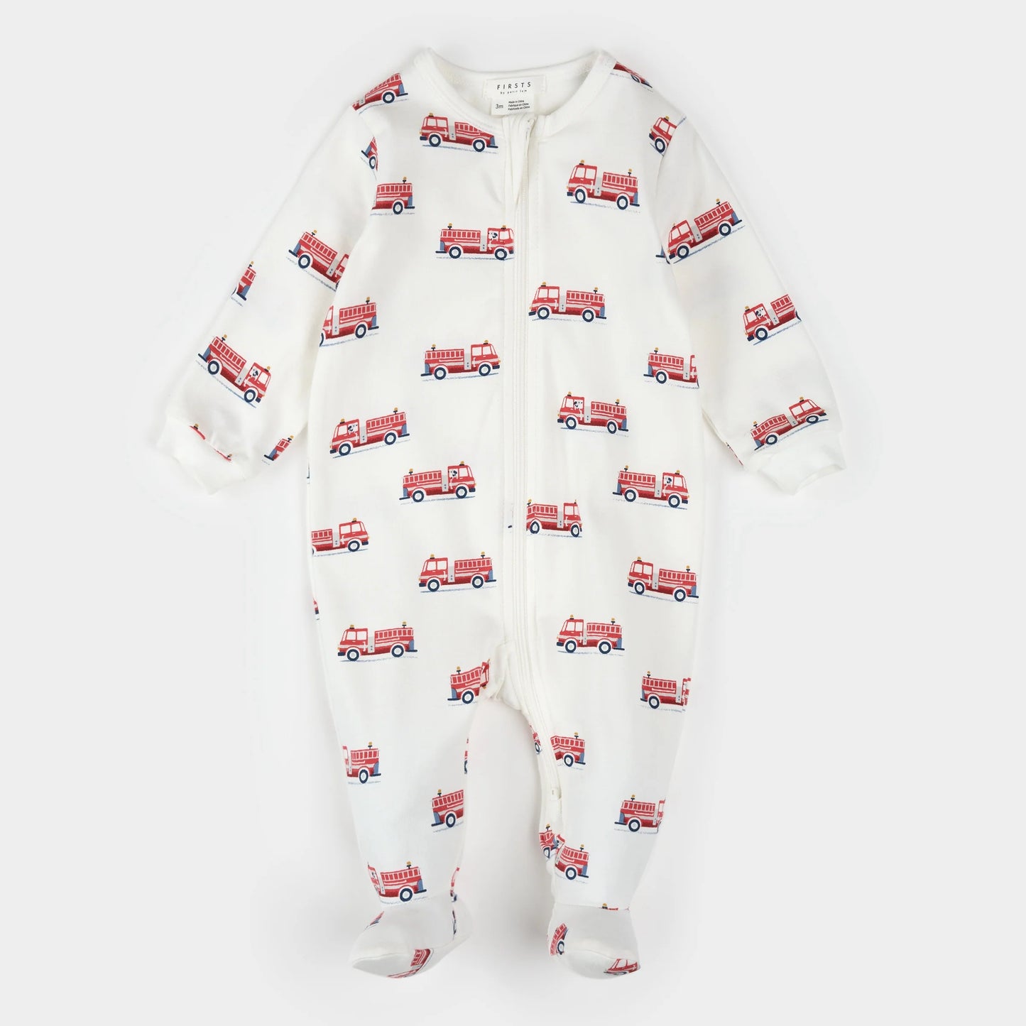 Footed Sleeper - Firetrucks