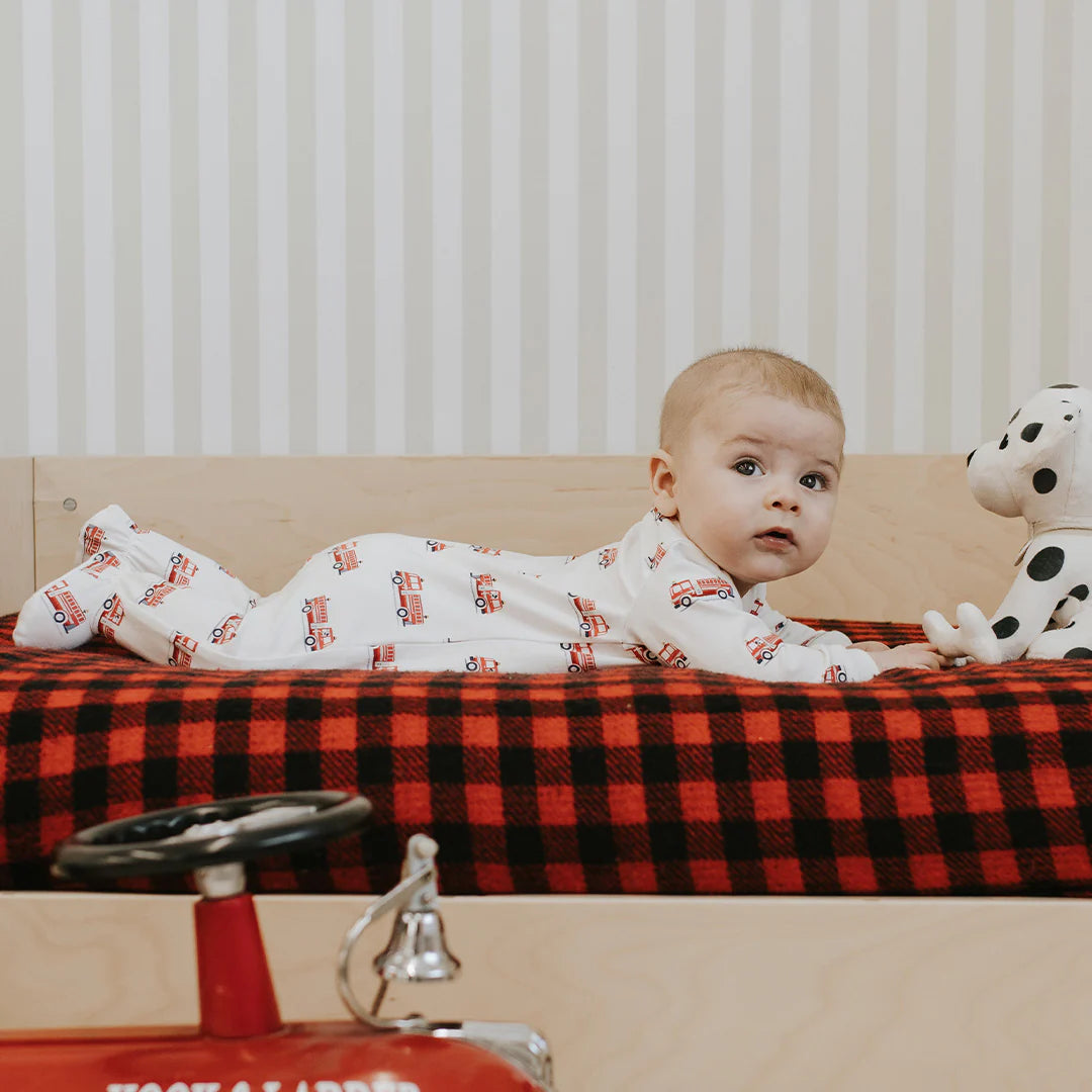 Footed Sleeper - Firetrucks