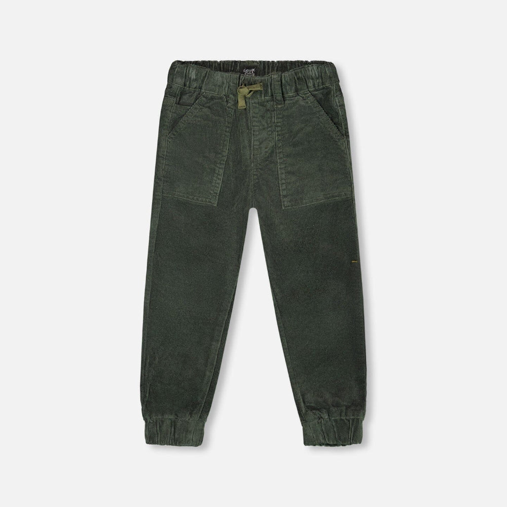 Corduroy Jogger Pants - Forest Green