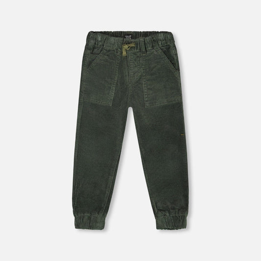 Corduroy Jogger Pants - Forest Green