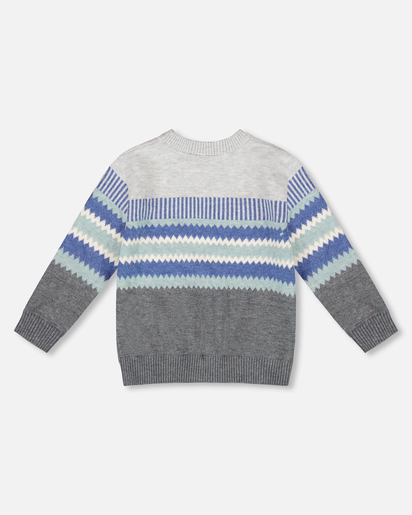 Knit Jacquard Sweater - Dark Gray
