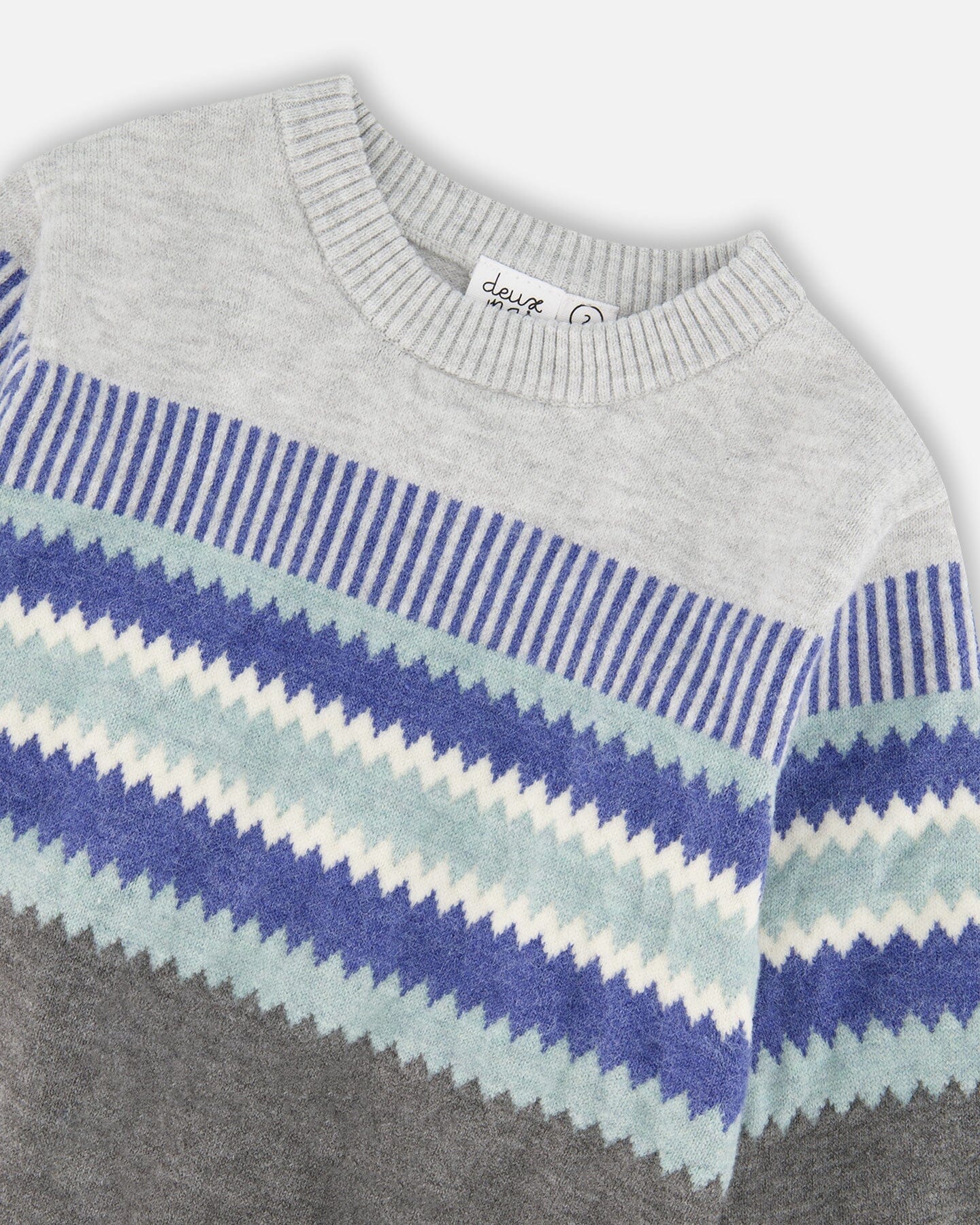 Knit Jacquard Sweater - Dark Gray