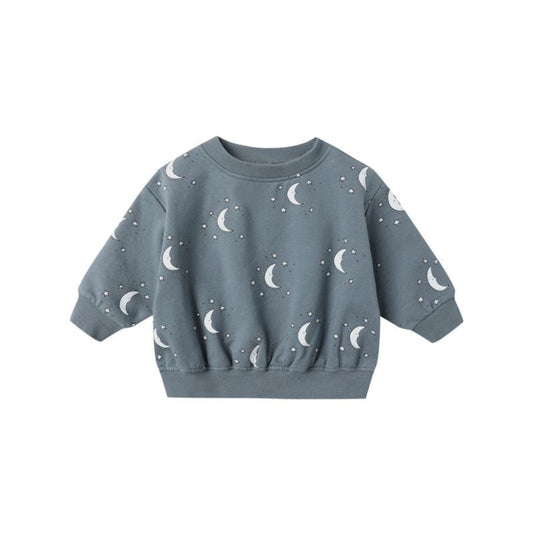 Relaxed Fleece Sweatshirt - Silver Moons