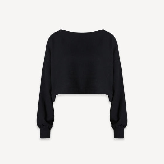 Crop Blouse - Black (O/S)