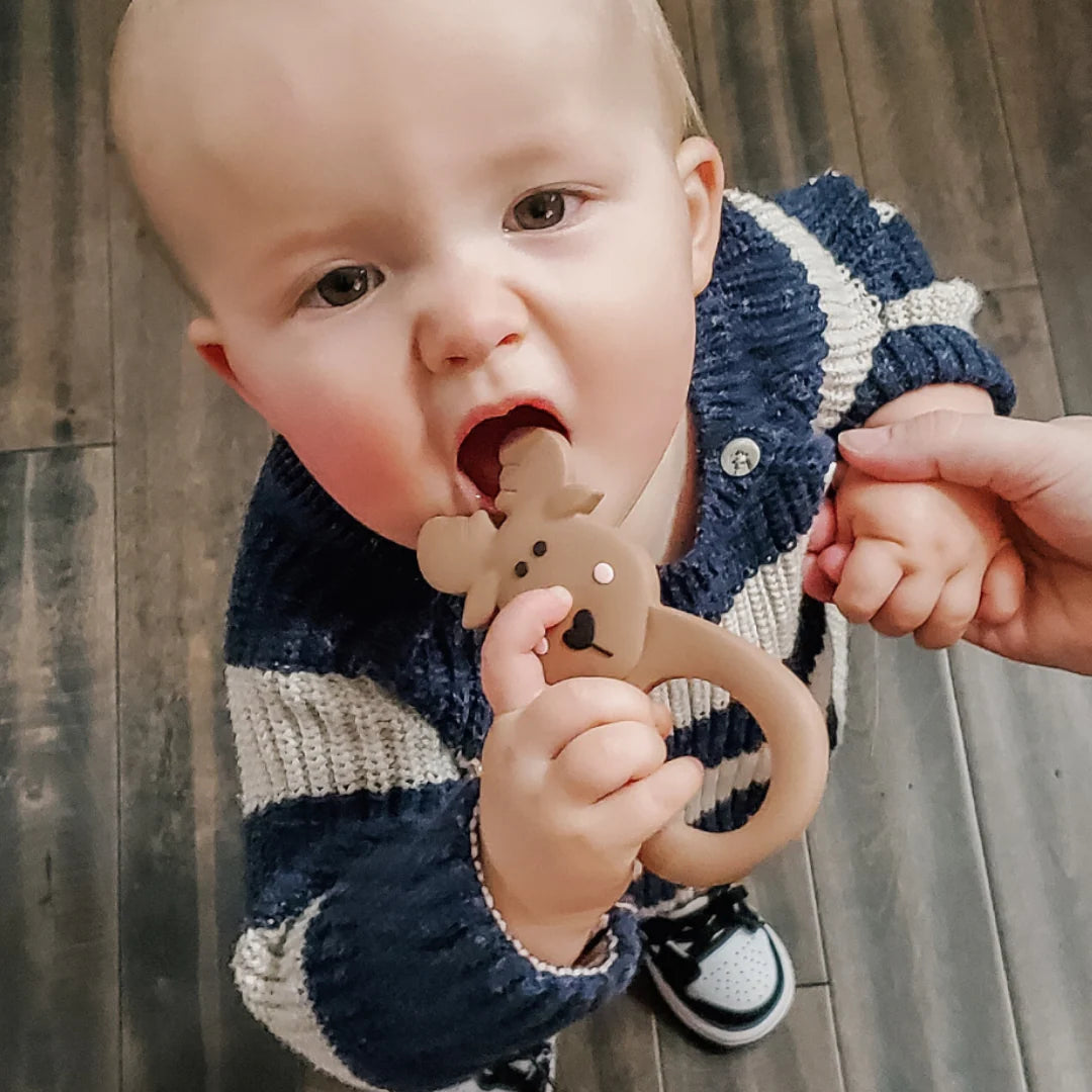 Silicone Teether - Brown Moose