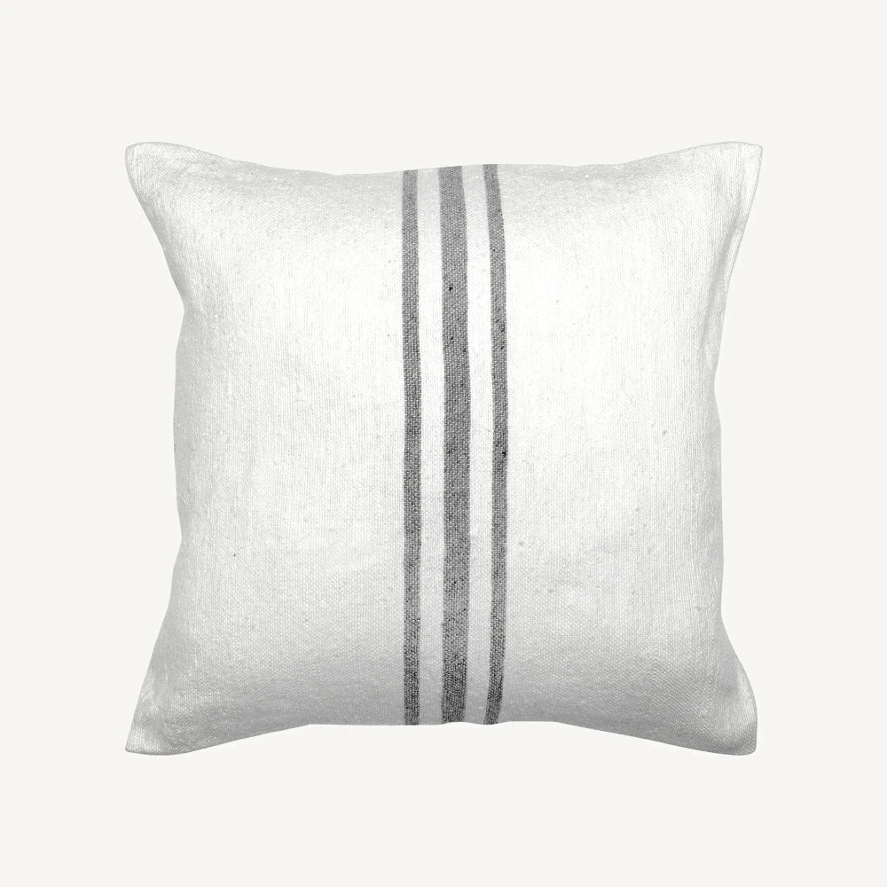 Moroccan Pillow - Grey Stripe
