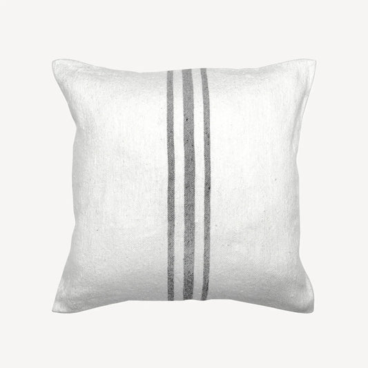 Moroccan Pillow - Grey Stripe