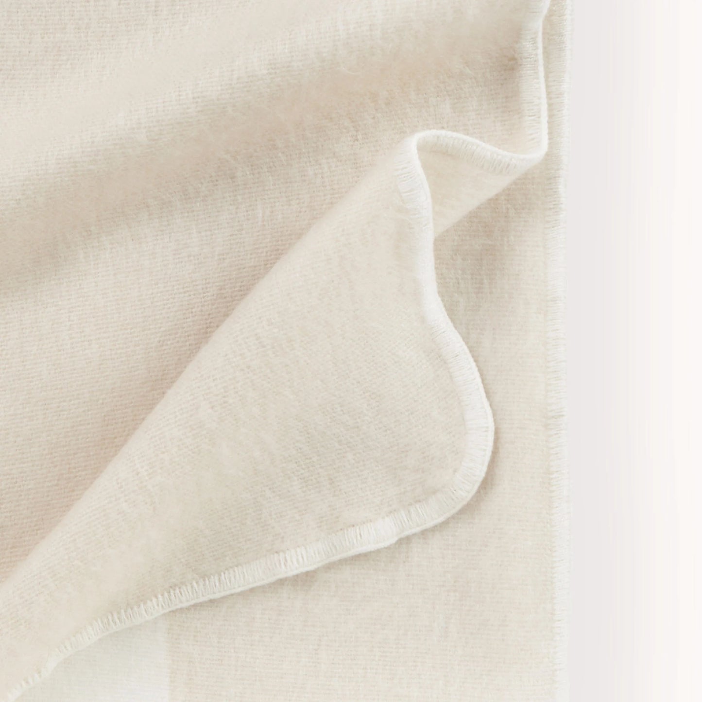 Alpaca Throw Blanket - Buttercream Stripe