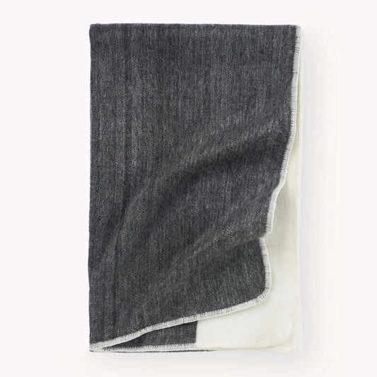 Alpaca Throw Blanket - Raven Stripe