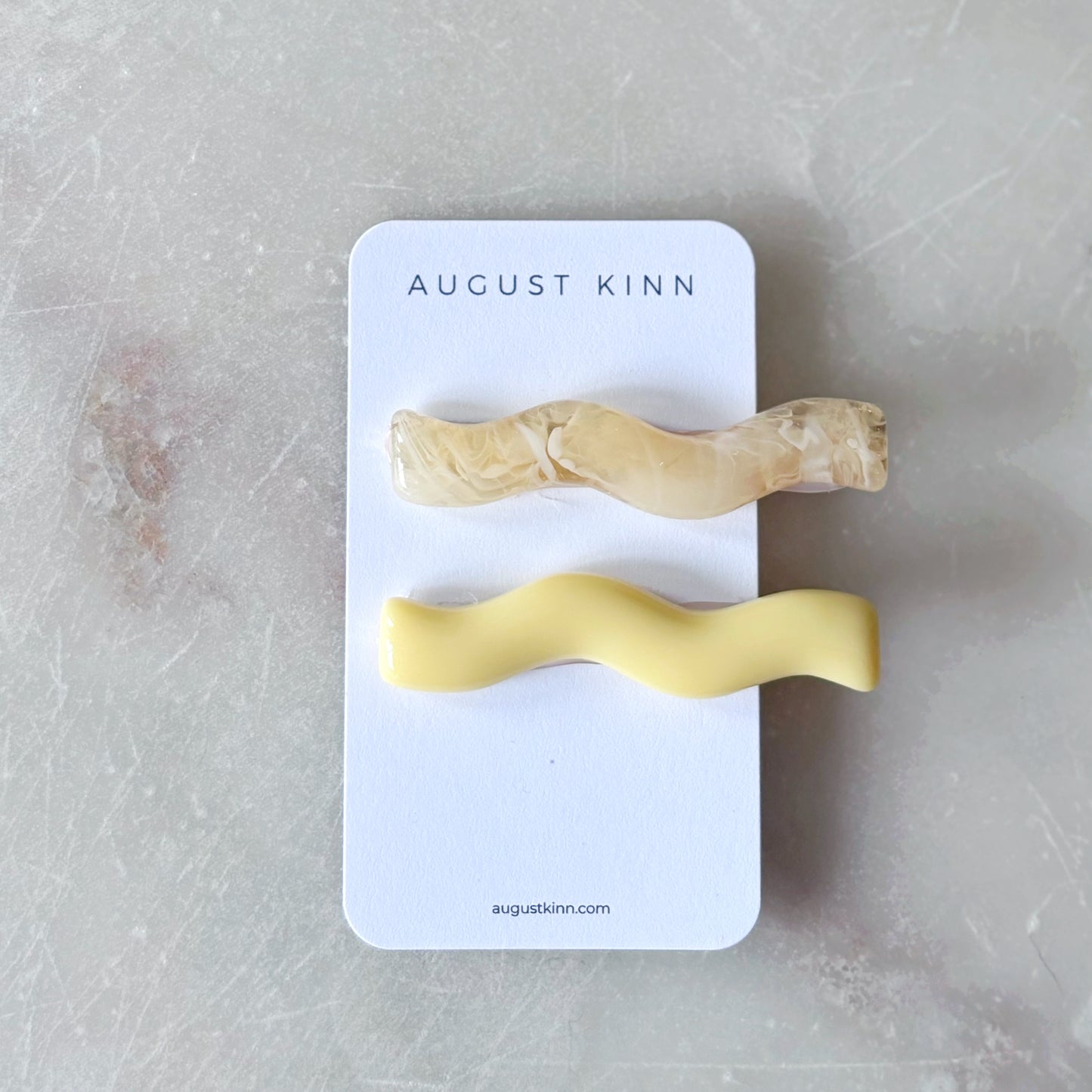 Acrylic Wave Hair Clips - Sunshine