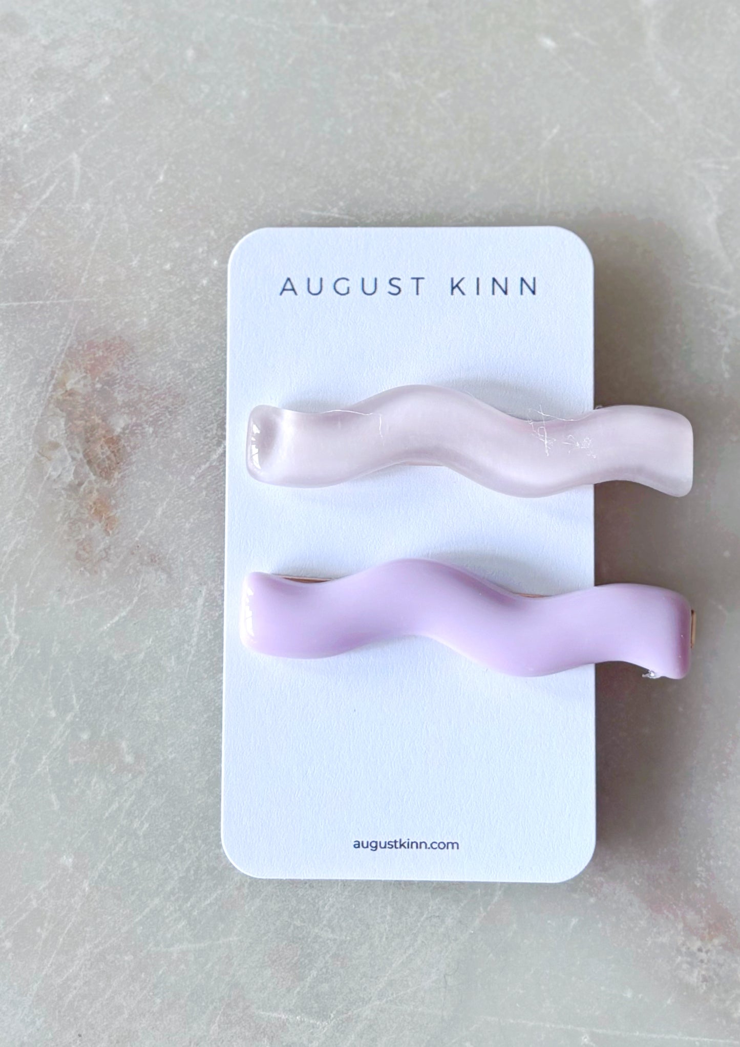 Acrylic Wave Hair Clips - Lilac