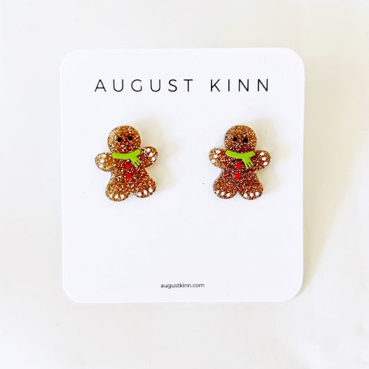 Stud Earrings - Gingerbread