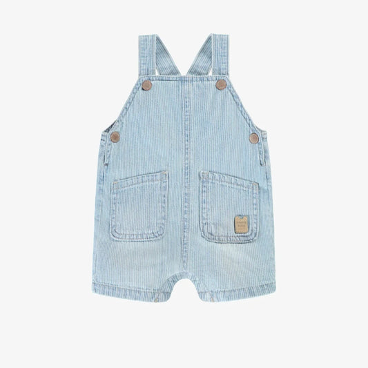 Striped Denim Overalls