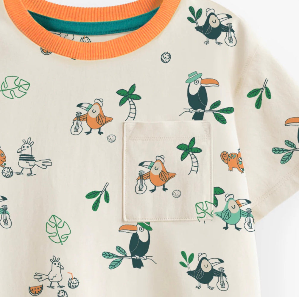 Cotton T-Shirt - Tropical Bird
