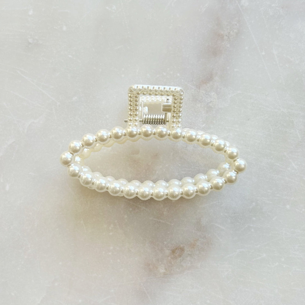 Pearl Claw Clip - Oval