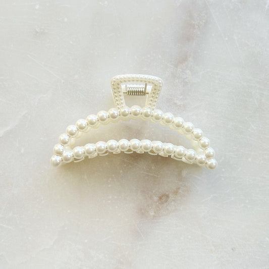 Pearl Claw Clip - Crescent