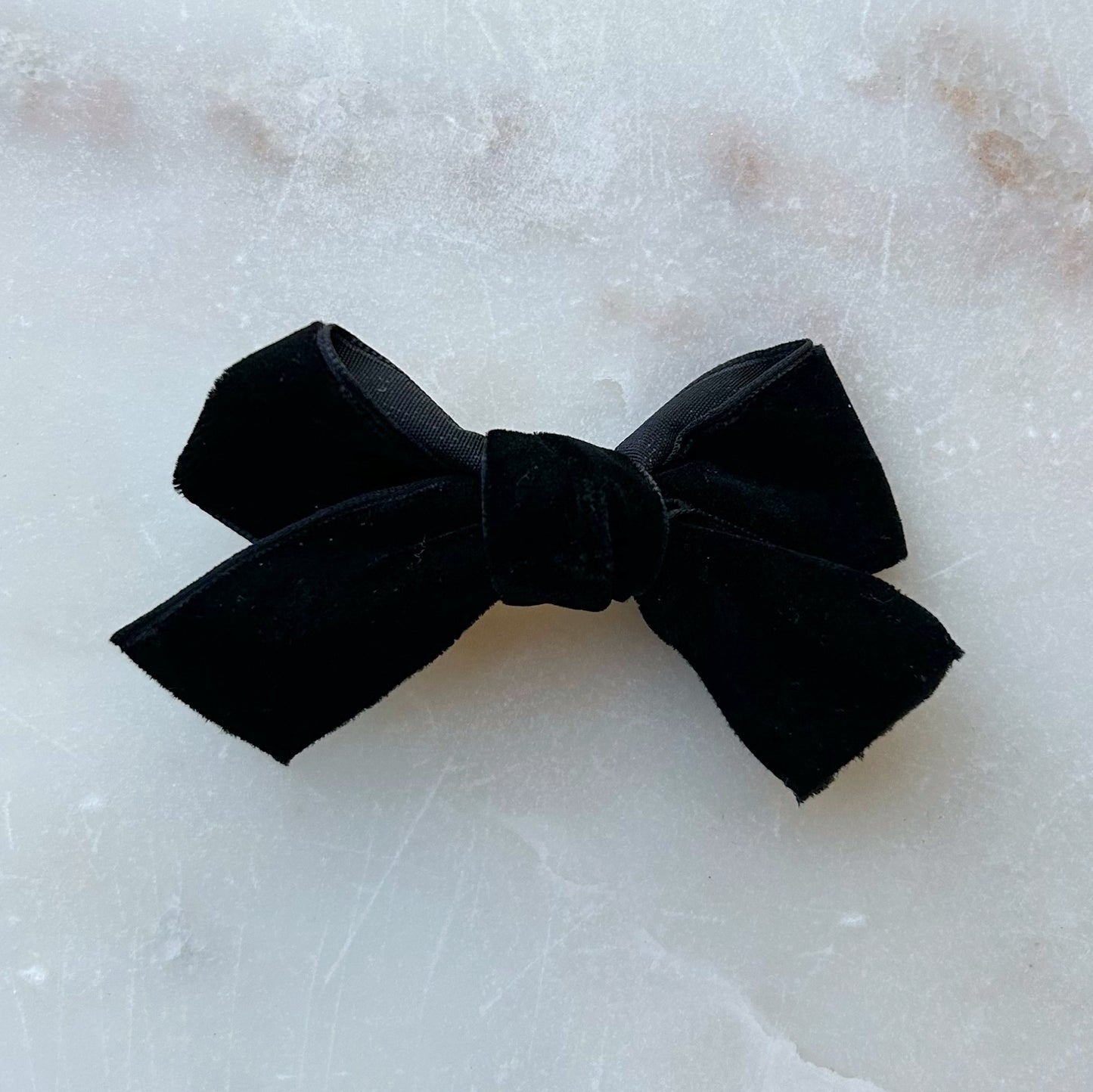 Velvet Bow Hair Clip - Black