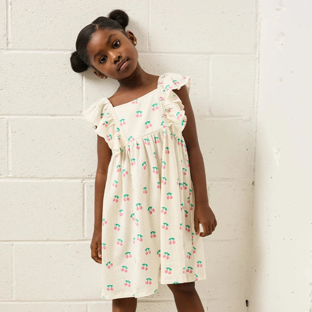 Crinkle Jersey Dress - Cherries