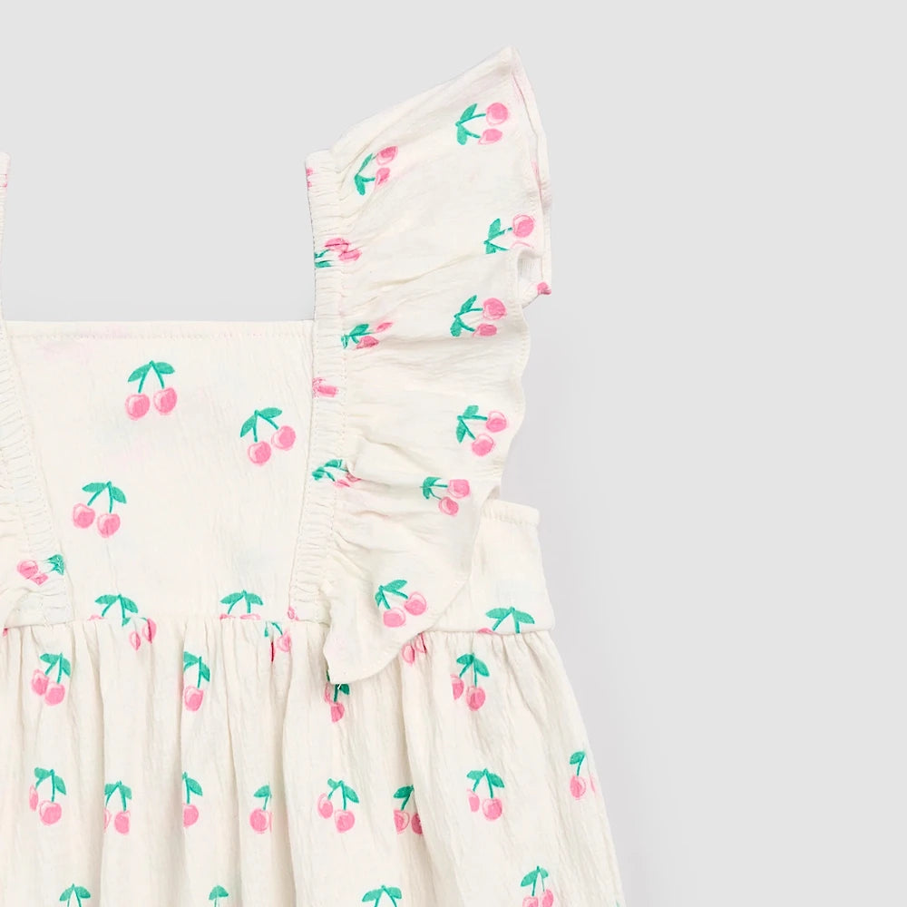 Crinkle Jersey Dress - Cherries