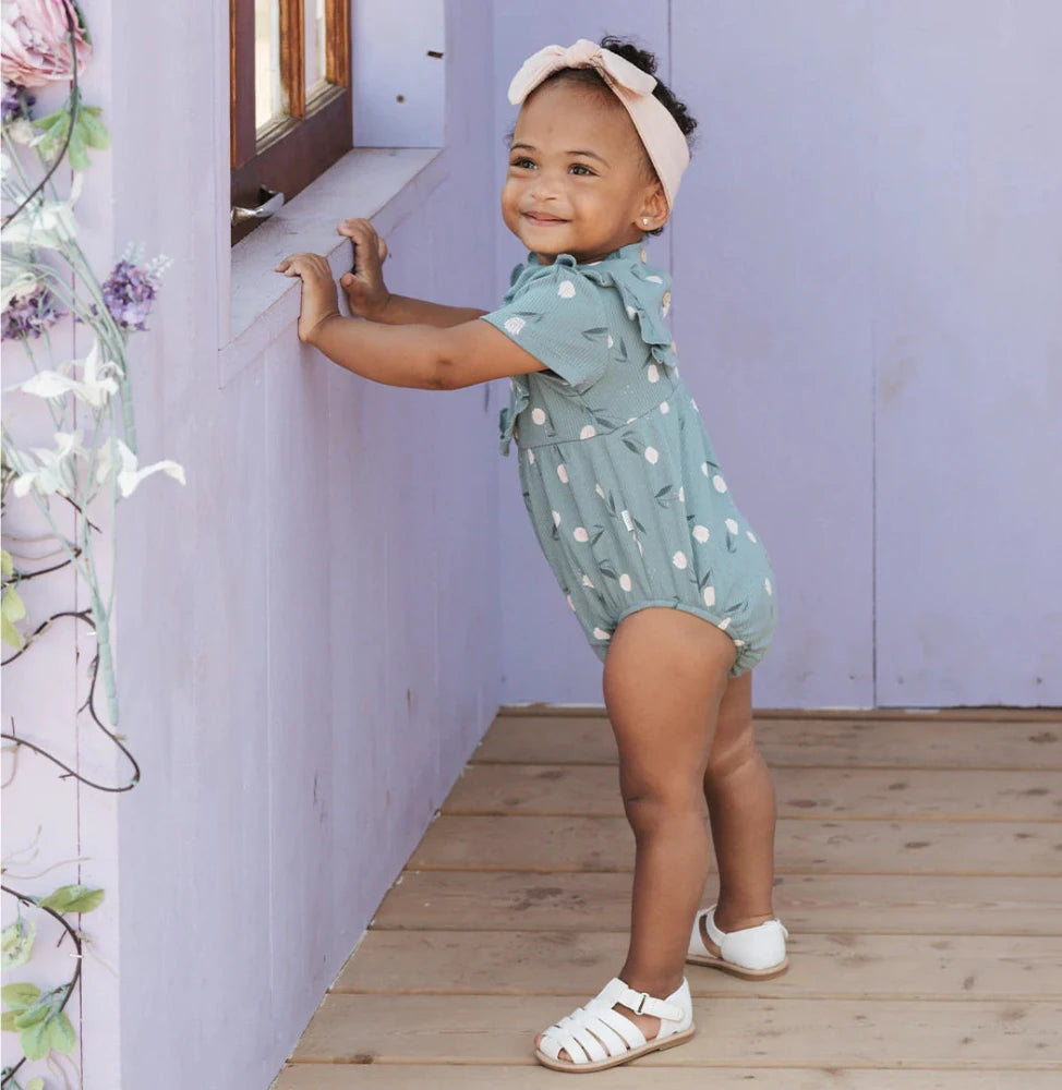 Short Sleeve Bodysuit - Tulips