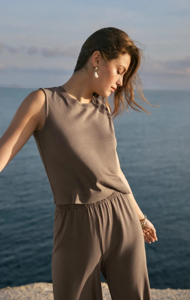 Sloane Jersey Tank - Perfectly Taupe