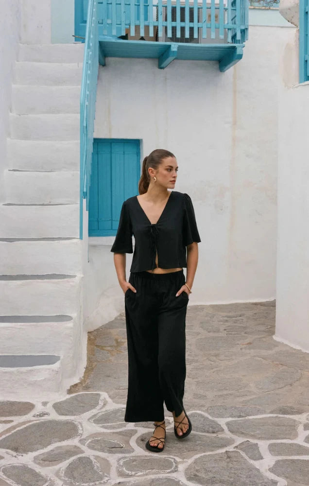 Scout Linen Pant - Black
