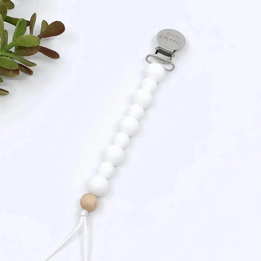 Pacifier Clip - White