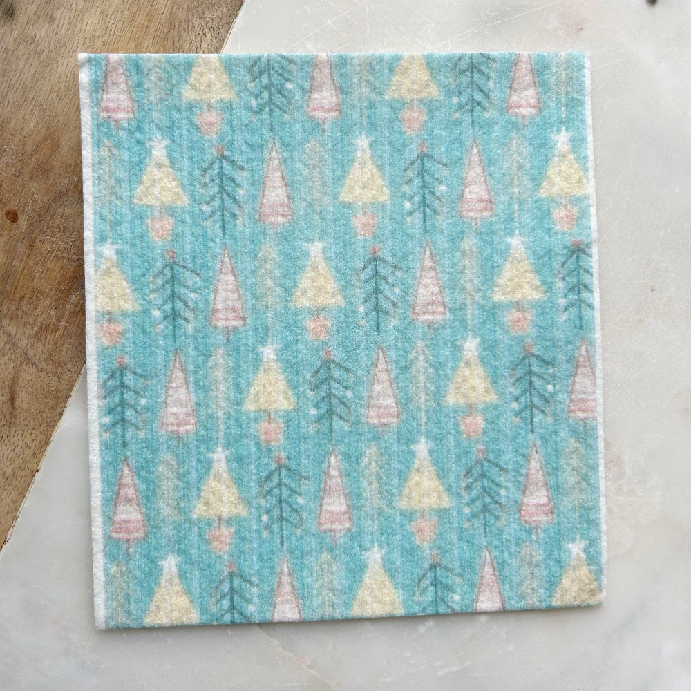 Swedish Dish Cloth - Holiday Trees