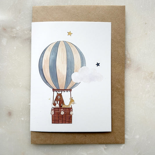 Card - Bear Hot Air Balloon