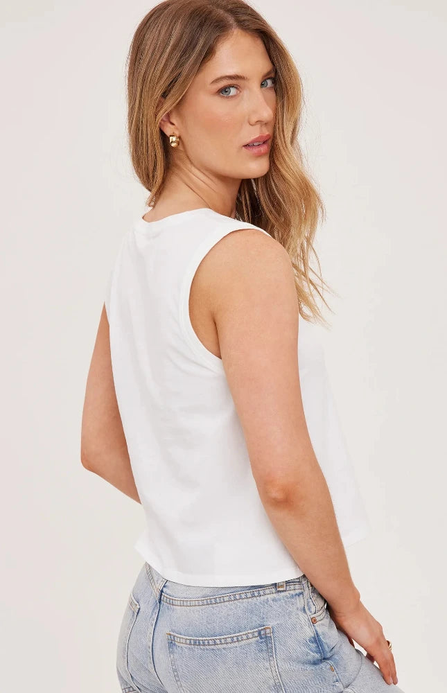 Kate Cotton Tank - White