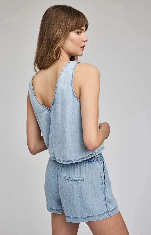 Colette Tank - Blue Chambray