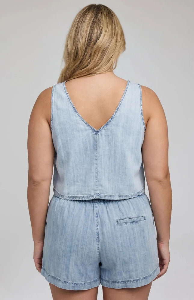 Tessa Shorts - Blue Chambray