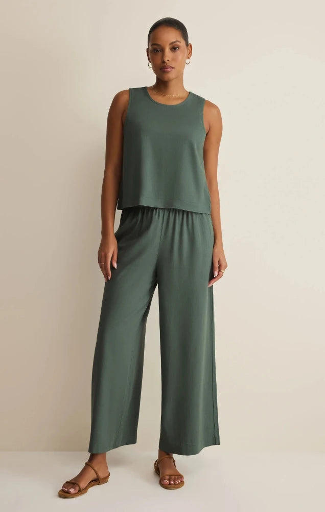 Sloane Linen Top - Everglade