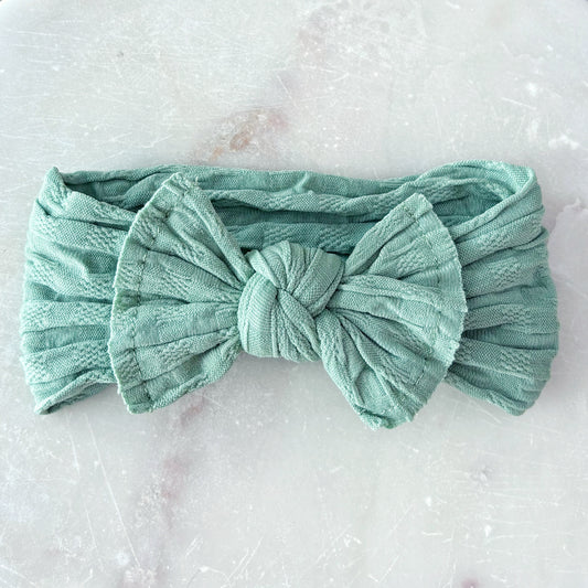 Stretchy Bow Headband - Pistachio