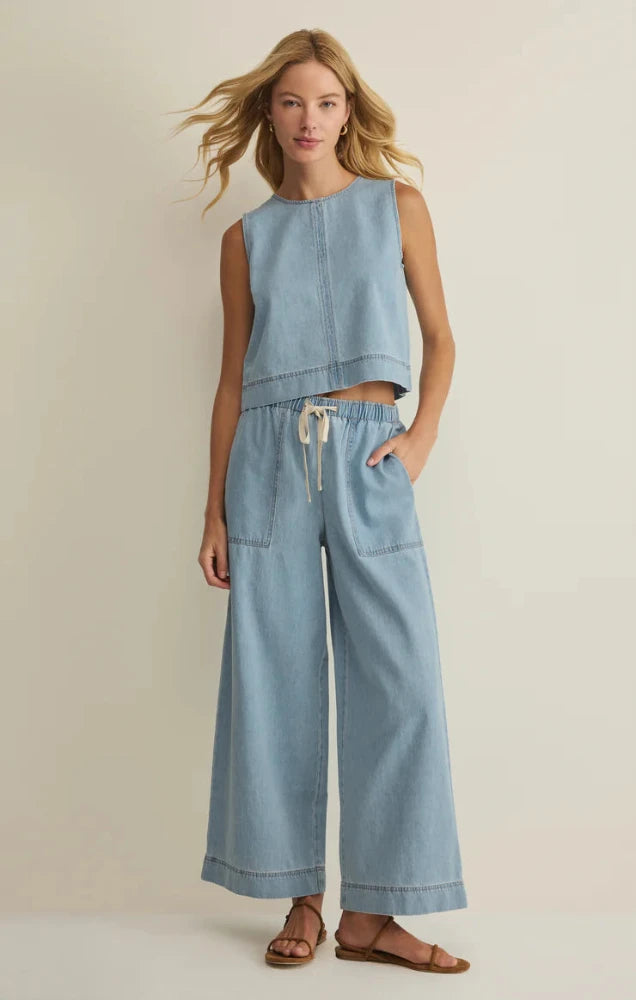 Daycation Denim Utility Pant - Coastal Water