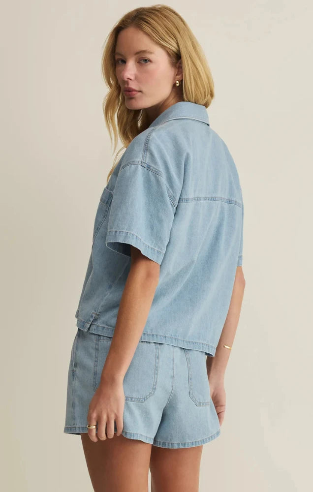 Everyday Denim Button Up - Coastal Waters