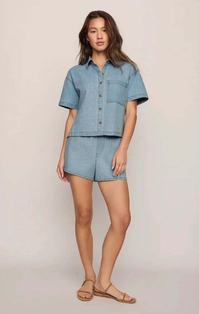 Everyday Denim Button Up - Coastal Waters