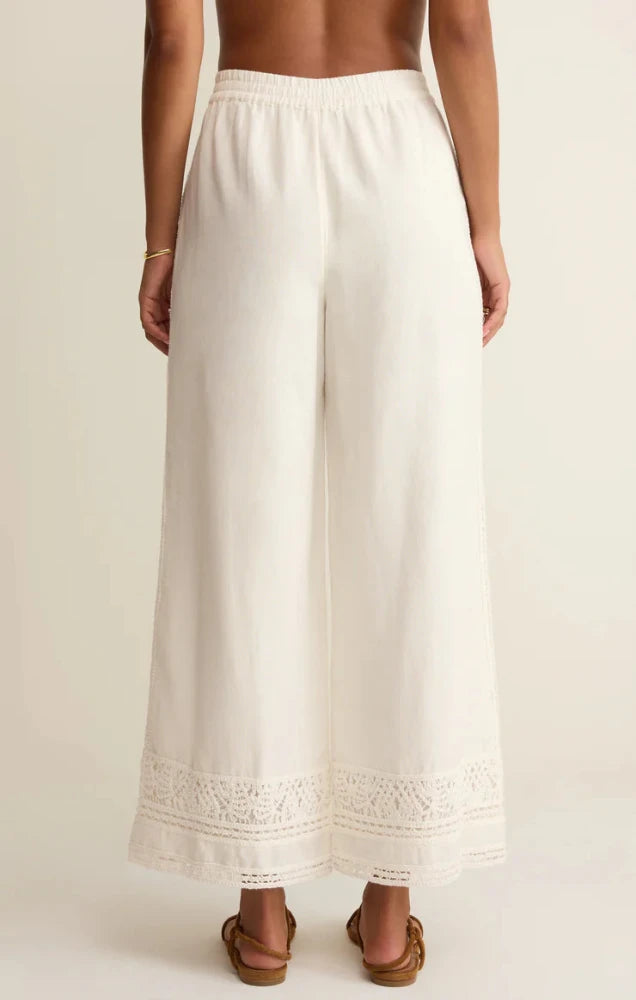 Scout Embroidered Pant - White