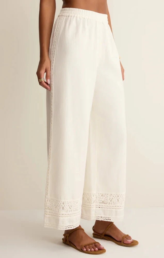 Scout Embroidered Pant - White