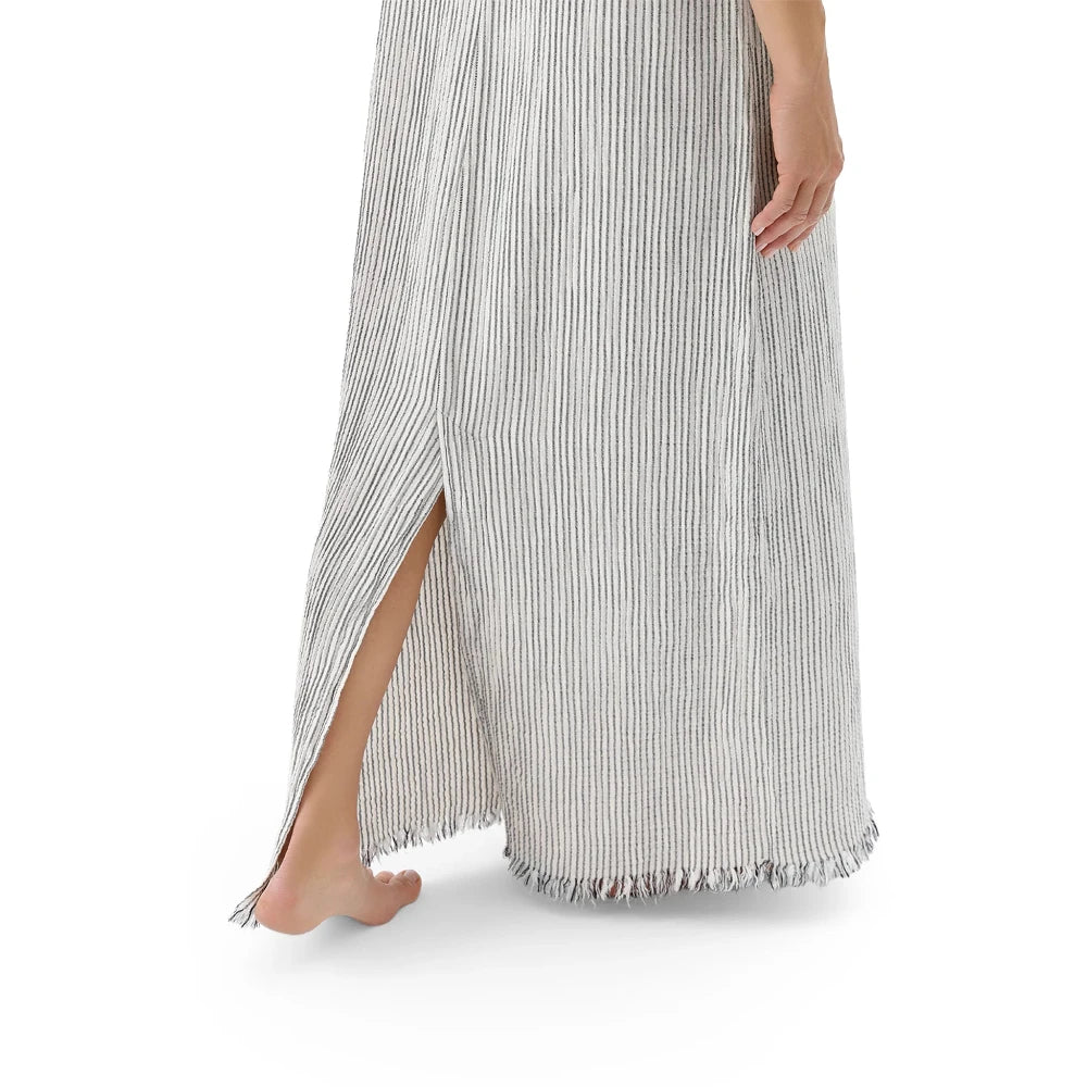 Crinkle Strappy Dress - Striped (O/S)