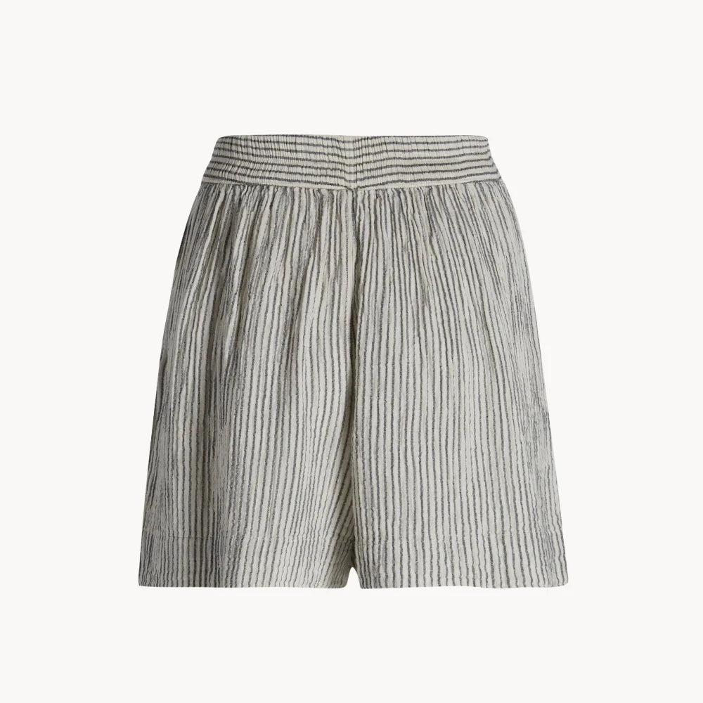 Crinkle Cotton Shorts - Striped (O/S)