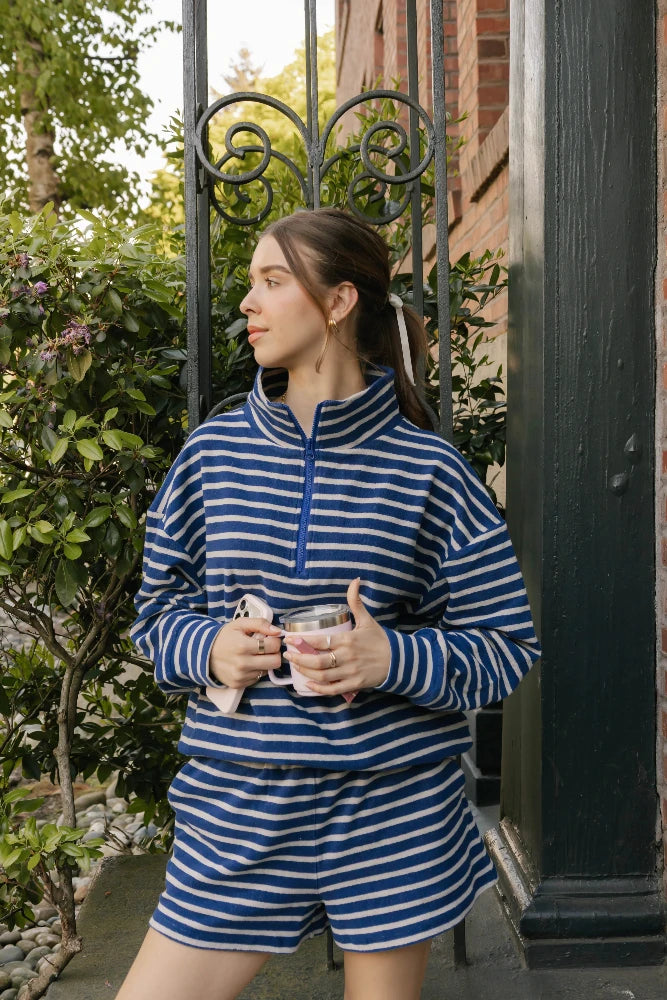 Kaitlyn Terry Top - Grey/Navy