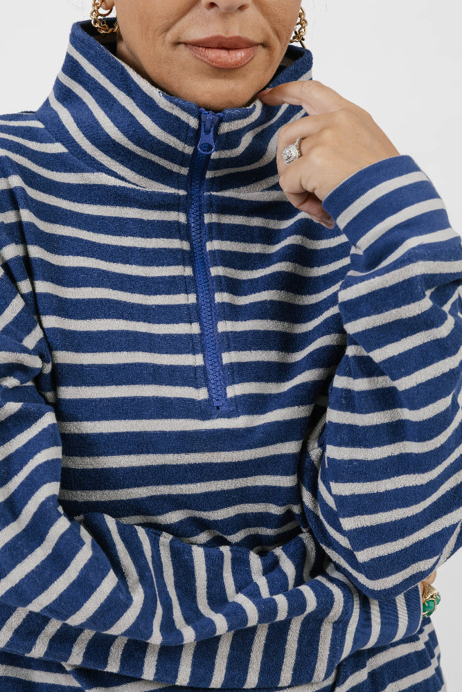 Kaitlyn Terry Top - Grey/Navy