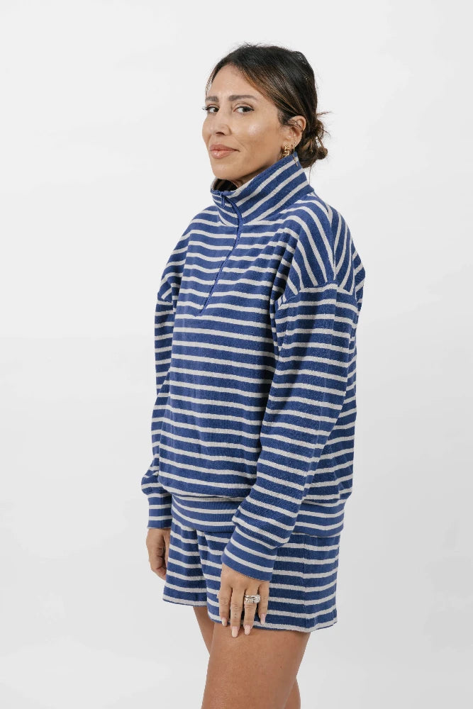 Kaitlyn Terry Top - Grey/Navy
