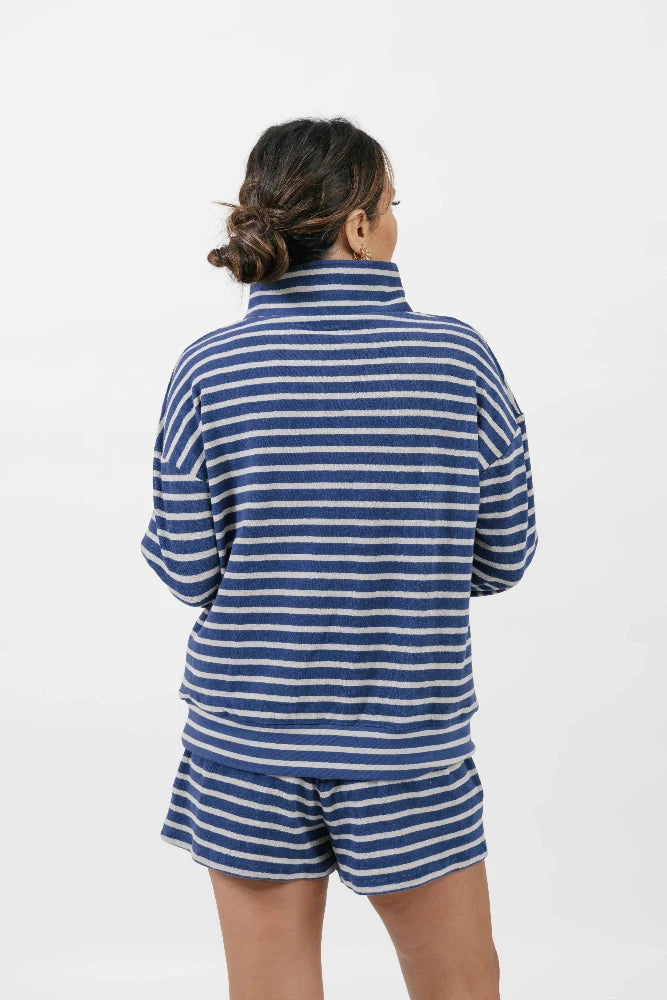 Kaitlyn Terry Top - Grey/Navy