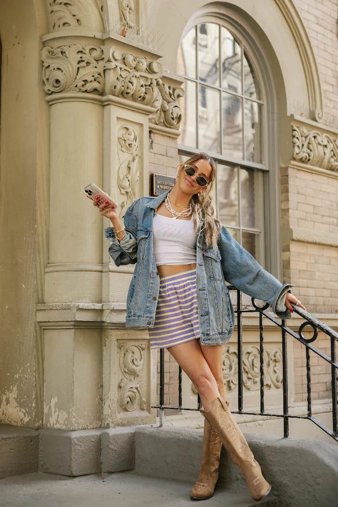 Kaitlyn Terry Shorts - Lilac/Sunshine