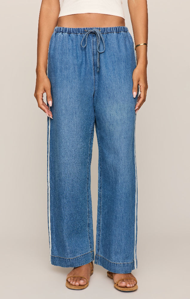 The Sideline Denim Track Pant - Dreamstate
