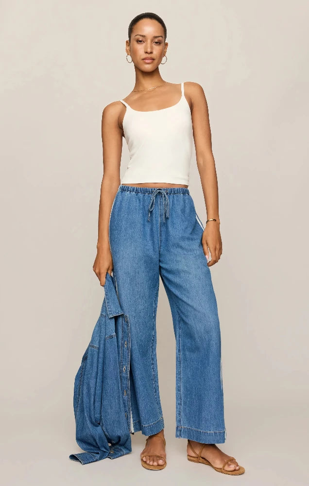The Sideline Denim Track Pant - Dreamstate