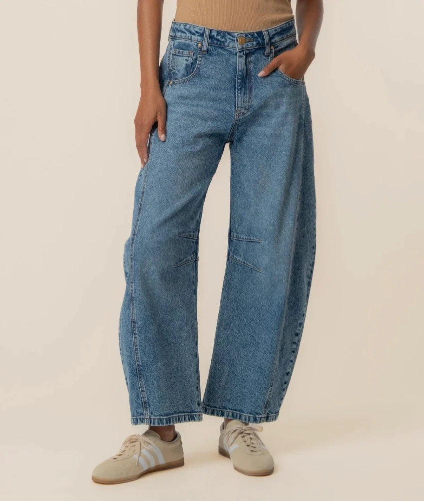 Ashlyn Horseshoe Wide Leg - Admirer Wash