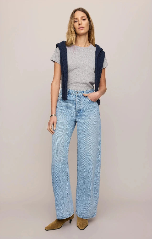 The Show Off High Rise Bowed - Indigo Bloom